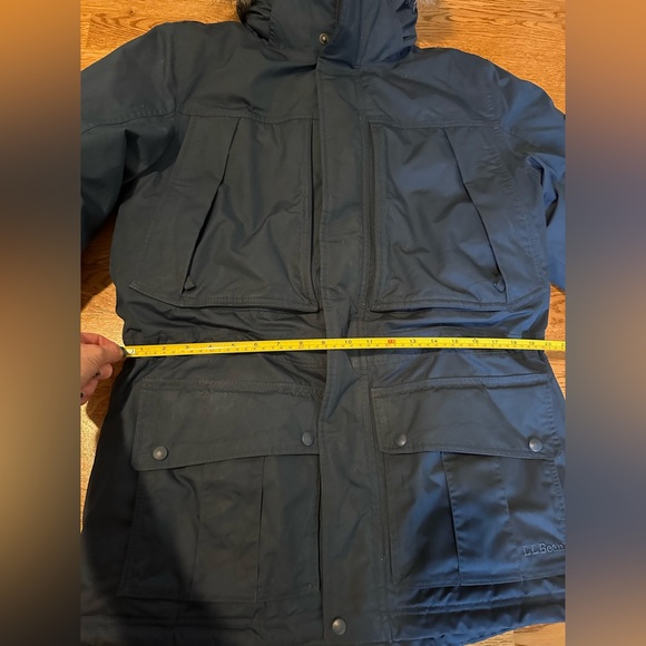 LL Bean Down Parka Baxter Downtek Puffer Jacket with removable Fur Hood Size S - Picture 10 of 14